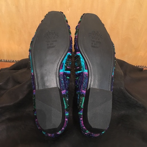 🌲EUC VINTAGE Beverly Feldman Embellished Flats🌲 - Picture 4 of 8